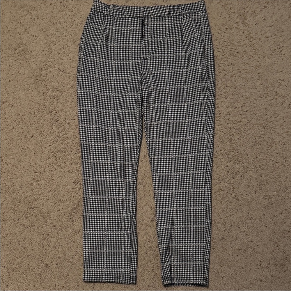 Black & White Checked Dress Pants